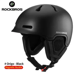 ROCKBROS Ski Helmet Integrallymolded Snowboard Skiing Men Women Snowmobile Skateboard Ultralight Thermal 240124