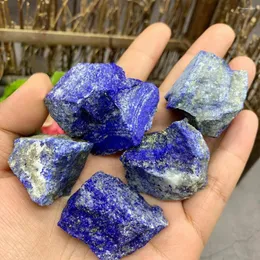 Dekoratif figürinler 100g çiğ doğal afganistan lapis lazuli kuvars değerli taş mineral çakra şifa kristalleri