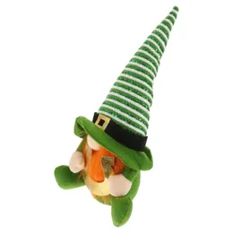 St Patricks Day Gnome Ornament Gnomes Saint Patrick Green Clover Faceless Doll Pendant St Patricks Day Decorations 240125