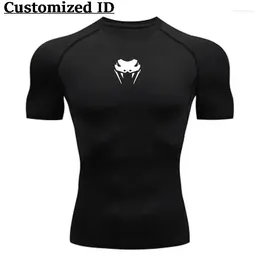 Erkekler Tişörtleri 2024 Erkekler O yaka Sıkıştırma Gömlek MMA Uzun veya Kısa Kollu T-Shirt Fitness Vücut Geliştirme Giysileri Rashguard Sports Top Tees