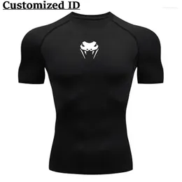 Männer T-Shirts 2024 Männer Oansatz Kompression Shirt MMA Lange oder Kurzarm T-shirt Fitness Bodybuilding Kleidung Rashguard Sport Top tees