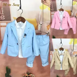 Clothing Sets Baby Boy Girl Formal Clothes Set Suit Jacket Pant 2PCS Toddler Child High Quality Party 2-10Y