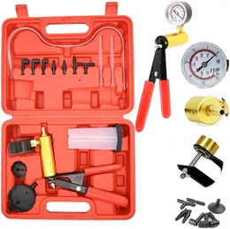 Professional Hand Tool Sets DIY Brake Fluid Discharge Handheld Vacuum Pistol Pump Test Kit Aluminum Body Pressure Gauge