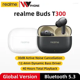 글로벌 버전 Realme Buds T300 TWS 이어폰 30dB 활성 소음 취소 40 시간 배터리 수명 Bluetooth5.3 IP55 True Wireless