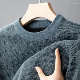 Männer Pullover Plüsch Verdickte Pullover Winter Warme Chenille Oansatz Lange ärmeln Stricken Bodenbildung Tops Einfarbig Kleidung