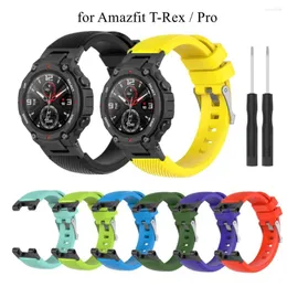Bandas de relógio banda para xiaomi amazfit t-rex/t-rex 2 silicone macio pulseira de substituição pulseira t-rex pro esporte