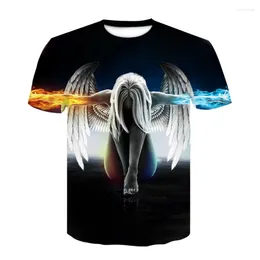 Men's T Shirts Fashion Plus Size Brand T-Shirt Men/Women 3D Printed Angel Short Sleeve Summer Men Shirt Funny Joker Tops Tees