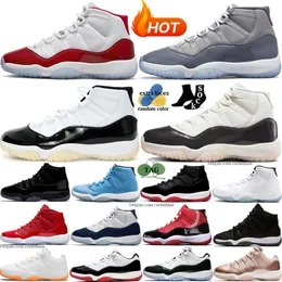 11S basketskor 11 Cherry Midnight Navy Bred Cool Grey DMP Gratitude Low Sneakers Men Women University Blue Concord Space Jam Citrus Unc Olive Rose Gold