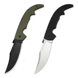 Specialerbjudande CL Stor överlevnadsvikkniv Aus-10A Stone Wash / Black Blade G10 Handle Outdoor Camping Vandring Taktiska mappknivar med detaljhandelslådan