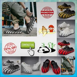 Platform Designer Pack Slippers Half Casual Men Women Graffiti Bone White Slides Sandals Anti Slip Wear Resistant Memory Soft Thick Cushion Slipper 144 per