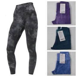 Lu Align Lu Yoga Pantaloni lunghi da donna Fitness nudo Pantaloni a lunghezza intera Sollevamento glutei Yoga Pantaloni sportivi da palestra Allenamento Pantaloni attillati slim Exerc 2 High s