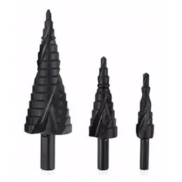 3st Set 4-32mm Drill Bit Set HSS Cobalt Step Drill Bit Kväve High Speed ​​Steel Spiral Triangle Shank Hole Cutter2672