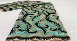 Green Color Nigeria Velvet Sequin French Lace Fabric High Quality for Wedding Dress3308112
