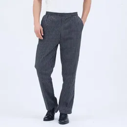 Men's Pants Restaurant Uniform szefa kuchni Unisex z elastyczną talią Oddychającą tkaniną Second Pockets do serwisowania mundurów gotowania