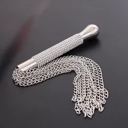 Frusta a catena con manico diamantato, giocattoli sessuali per coppie, passione, sculacciate, paddle, fruste, restrizioni, flogger 240130