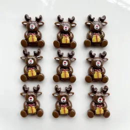 Craft Tools 20 DIY Christmas Gifts Birthday Reindeer Resin Flat Back Cabochon Art Supplies Decoration Charm Party