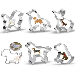 Baking Moulds 1pcs Puppies Metal Cookie Cutter Dog Fondant Cake Decor Biscuit Pasty Shop Mould Patisserie Reposteria Gateau Tool