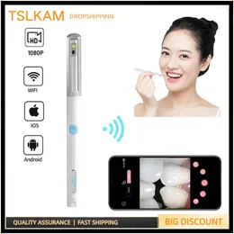 Bärbar WiFi Intraoral Endoscope Camera Wireless Visual Orthodontist Inspection Tool Work med iPhone Android