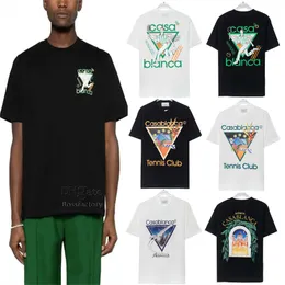 Casa Blanca Kazablank Gömlek Kazablanka Tshirts Erkek Gömlek Kadın Tişört Yeni Stil Giysileri Erkek Tasarımcı Grafik Erkekler Tees Kısa Pamuklu Kollu ABD Boyutu S M L XL