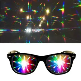 Occhiali da sole 2024 Phoenix Premium Diffraction 3D Prism Raves Occhiali in plastica per fuochi d'artificio Spettacoli laser Grate arcobaleno