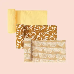 Blankets Coola Peach 3PCS Baby Muslin Swaddle Cotton Born Blanket Comfortable Stroller Cover For Infant Wrap Sleepsack 120 110cm