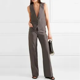 Women's Vests Ladies Jacket Spring 2024 Sleeveless Vest Coat V Neck Fashion Simple Outerwear Clothing