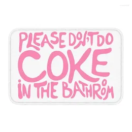 Tappeti Si prega di non fare Coca-Cola nel bagno Zerbino per porta d'ingresso Antiscivolo Coperta Divertente Scherzo Citazione Zerbino Cucina Tappeto d'ingresso Tappeto