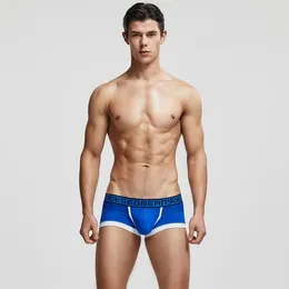 Unterhosen 2024 SEOBEAN Männer Feste Unterwäsche Boxer Niedrige Taille Atmungs Mode Patchwork Boxer Shorts Männer U-konvexen Beutel Sexy