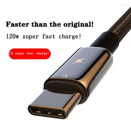 Super Fast Charging Cable Mobiltelefon Typ C 6mm tjock trådsladd för Huawei P50 Xiaomi 12 Pro Mi 11 Samsung S22 OnePlus