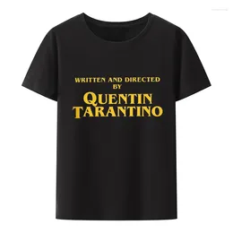 Men's T Shirts Print Tee Written And Directed By Quentin Tarantino Men For T-Shirts Pulp Fiction Kill Bill Big Tall Tees Clothes