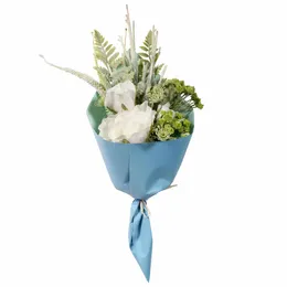 Fiori decorativi Amazon Silk Rose Bouquet Wedding Artificiale Bridal Valentino per San Valentino Decorazione di Pasqua bianca