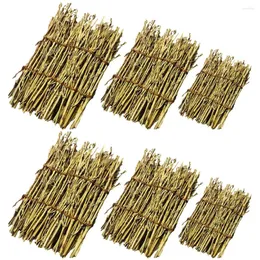 Set di stoviglie da 6 pezzi da 6 pezzi in bambù vintage fatto strumento squisito decorativo per pesce sushi
