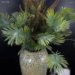 Декоративные цветы SunMade Ins 10-головные пальмовые листья ветка искусственные растения для домашнего декора поддельные цветочные композиции аксессуары Рождество DIY