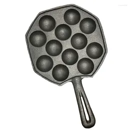 Pans NUBECOM 12 Cavities Takoyaki Pan Maker Octopus Small Balls Baking Home Cooking Tools Kitchenware Supplies