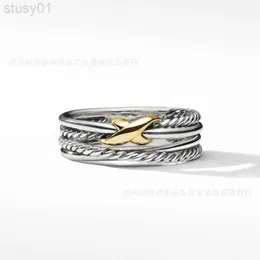 Projektant David Yuman Yurma Biżuteria 925 Srebrny skręcony krzyż x pierścień klasyczny pierścień