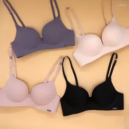 BHs Deep U für Frauen Baumwolle Sexy Dessous Nahtlose Sammeln Drahtfreie Unterwäsche BH AB Cup Adjust Push Up Bralette