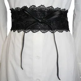 Belts Elastic Lace Black Cummerbund For Women Designer Costumes Jeans Belt Female Wedding Dress Waistband