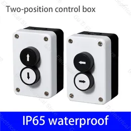 Smart hemkontroll tvåpositionsknapplåda med pil som indikerar platt tvåhåls vattentät switch
