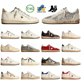 OG Original Ball Star handgefertigt Designer lässige Schuhe Gold Glitzer Wildleder Lederlaafer Italien Brand Sneaker Luxus obere Vintage Silber Plattform Herren -Trainer Herren Trainer