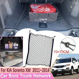 Bilarrangör Boot Trunk Network Mesh för KIA Sorento XM 2010 2011 2012 2013 2014 Hooks Net Cargo Storage Para Auto Accessories