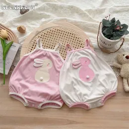 Macacão Born Baby Girls 'Color Blocking Bunny Bodysuits infantis de 0 a 24 meses para o verão de 2024 – Aperfeiçoe seu coelhinho!