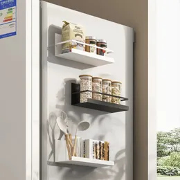 磁気スパイスラック冷蔵庫サイドシェルフスパイスストレージ家庭用冷蔵庫磁気棚スペース節約キッチンオーガナイザーラック240122