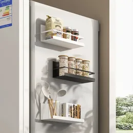 Magnetic Spice Rack Refrigerator Side Shelf Spice Storage Household Fridge Magnetic Shelf Space Saving Kitchen Organizer Rack 240122