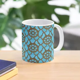Mugs Arabic Inspired Pattern Coffee Mug Thermo Cup To Carry Travel