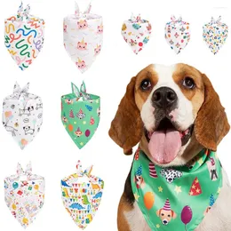 Abbigliamento per cani Bandana per il giorno del compleanno Sciarpe triangolari natalizi Bavaglini Bandane da spiaggia per accessori di piccole e medie dimensioni