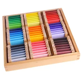 Montessori Sensorial Material Learning Color Tablet Box 123 Wood Preschool Training Kids Toy Gift 240131