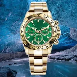 Designer Green Gold Mens Watchs High Quality Watch 2813 Automatisk rörelse Watches Fashion Famous Brand 40mm 904L Rostfritt stål Lysande Sapphire -armbandsur