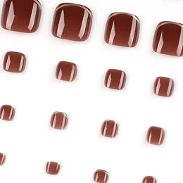 Unhas falsas estilo francês vermelho escuro unhas falsas com borda dourada fácil de aplicar simples descascar para mulheres e meninas salão de beleza