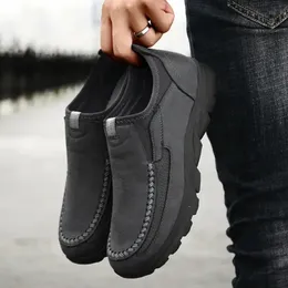Loafers moccasins märke mode mens casual andnings slip på retro körskor män läder sneakers 2 57