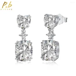 스터드 이어링 Pubang Fine Jewelry 925 Sterling Silver 만들기 Moissanite Cocktail Simple Drop for Women Party Gift